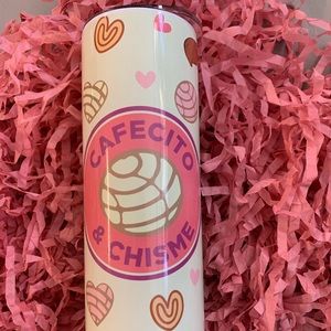 Cafecito & Chisme Tumblers, design can be personalized! 20 oz tumbler